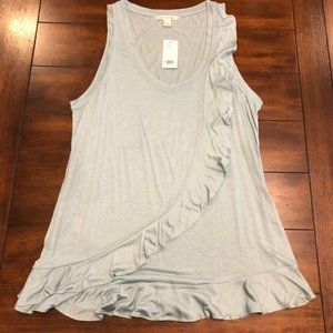 NWT Light Blue ruffled Banana Republic top